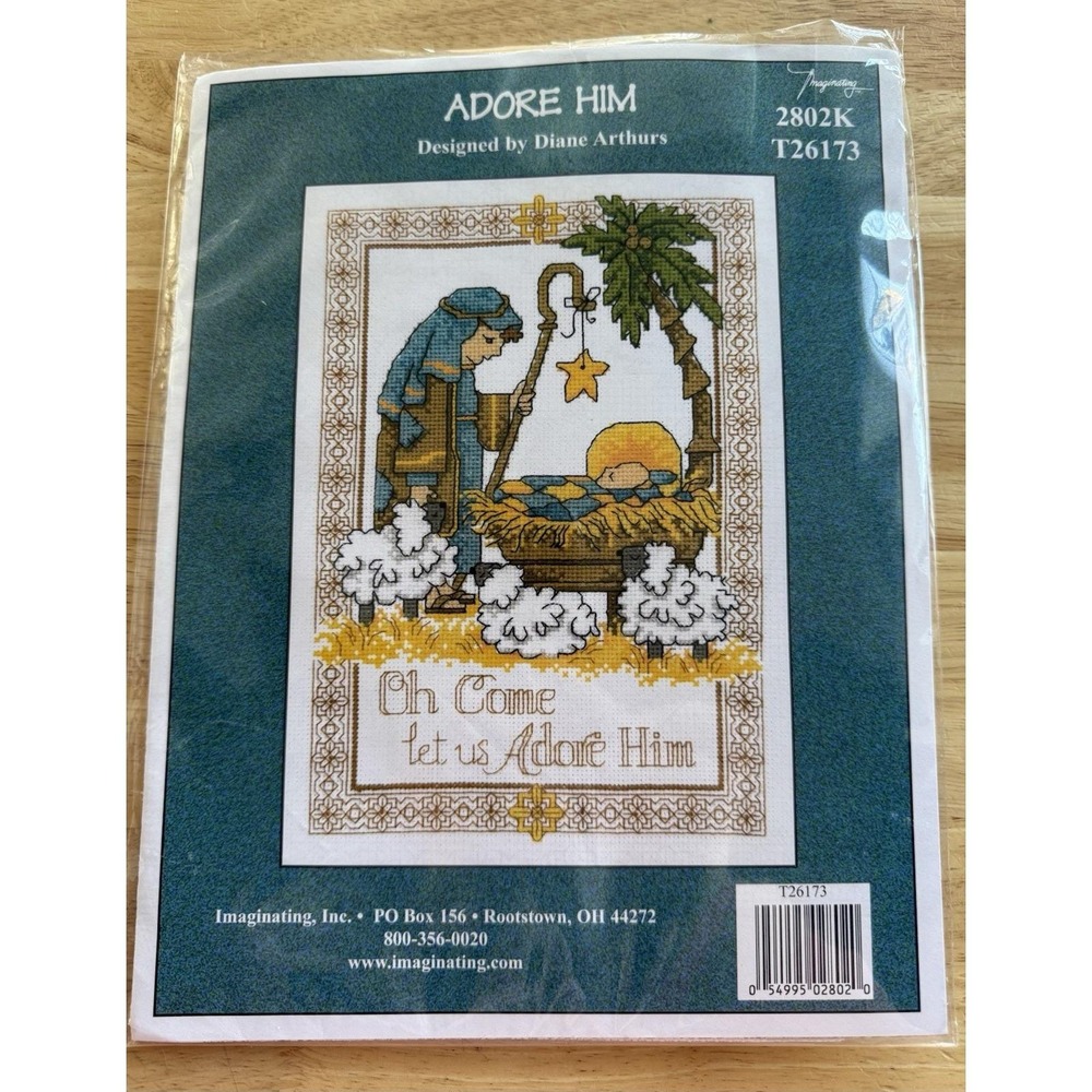 Imaginating ADORE HIM‎ Cross Stitch Kit Opened Unused Diane Arthurs